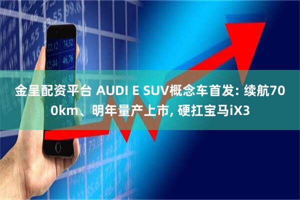 金呈配资平台 AUDI E SUV概念车首发: 续航700km、明年量产上市, 硬扛宝马iX3