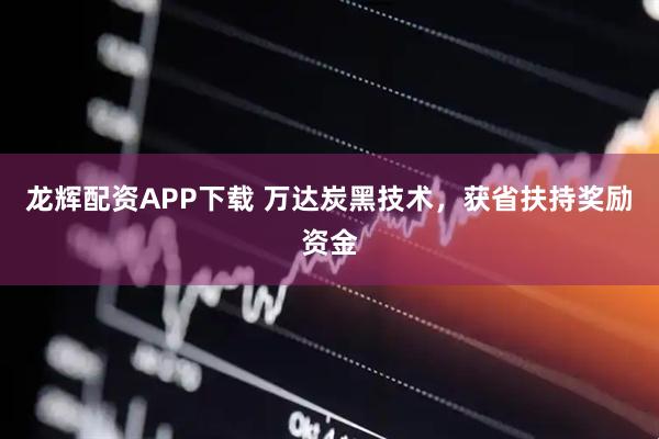 龙辉配资APP下载 万达炭黑技术,获省扶持奖励资金